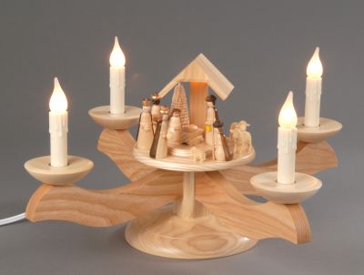 Adventsleuchter, natur - Christi Geburt