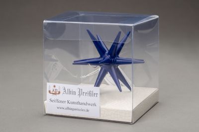 Christbaumschmuck - Weihnachtsstern, klein-dunkelblau