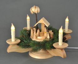 Adventsleuchter, natur - Christi Geburt